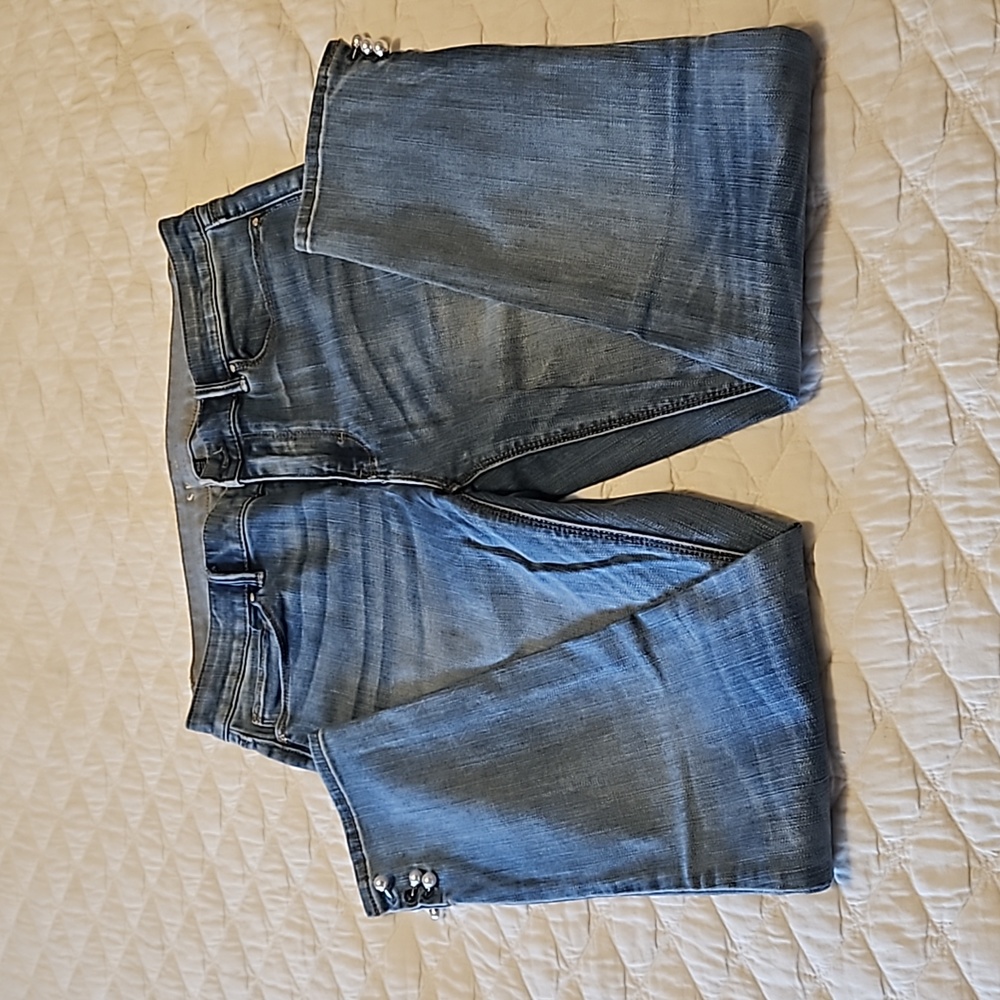 WHBM jeans, w/pearl accents, size 6